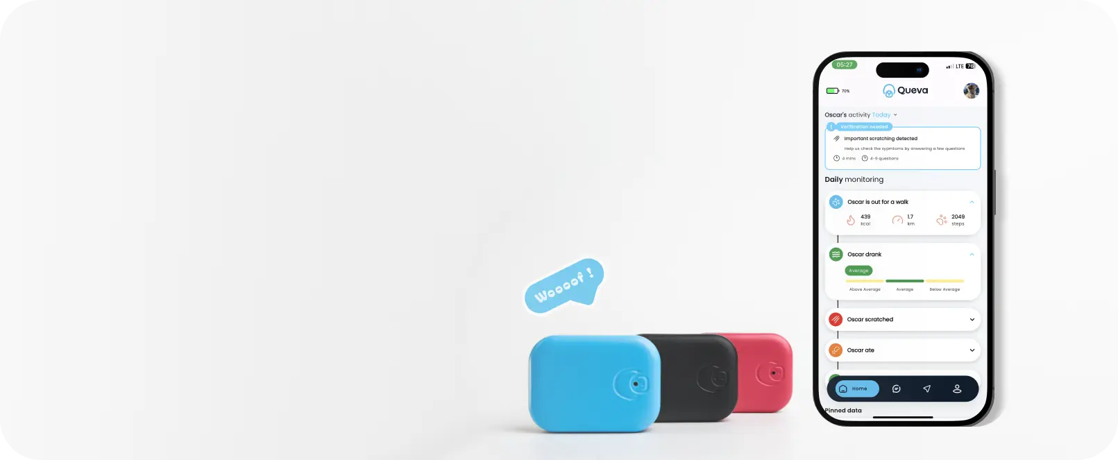 Queva - Pet Health & Behavior Tracking Collar : Buy Yours Now